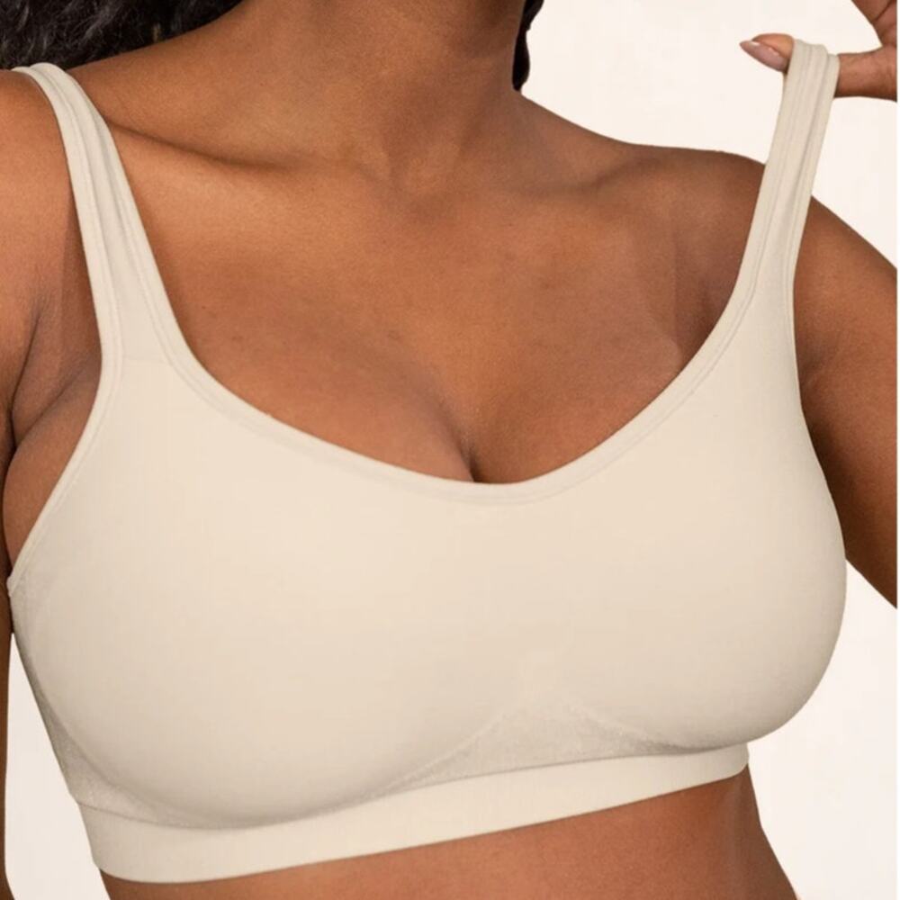 Truekind Daily Comfort Wirefree Shaper Bra Chai Natural Size XL NWT